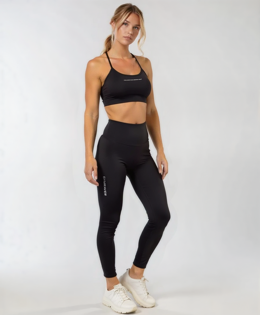 ATHLETIC STYLE GYM LEGGINGS | frosted black