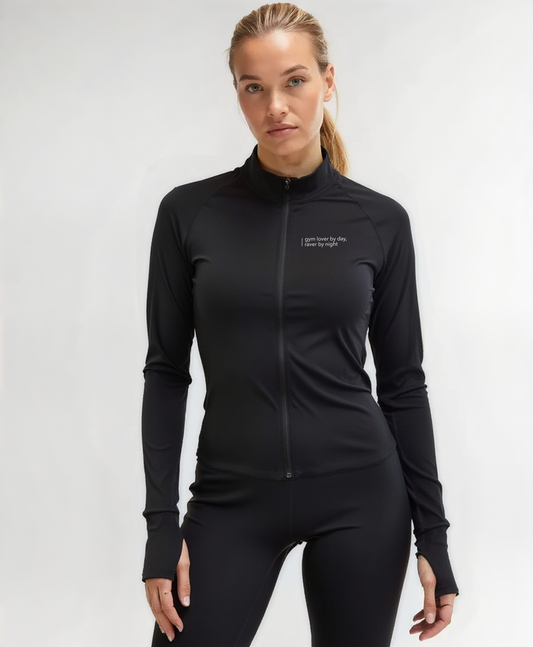BODY FIT GYM JACKET | frosted black