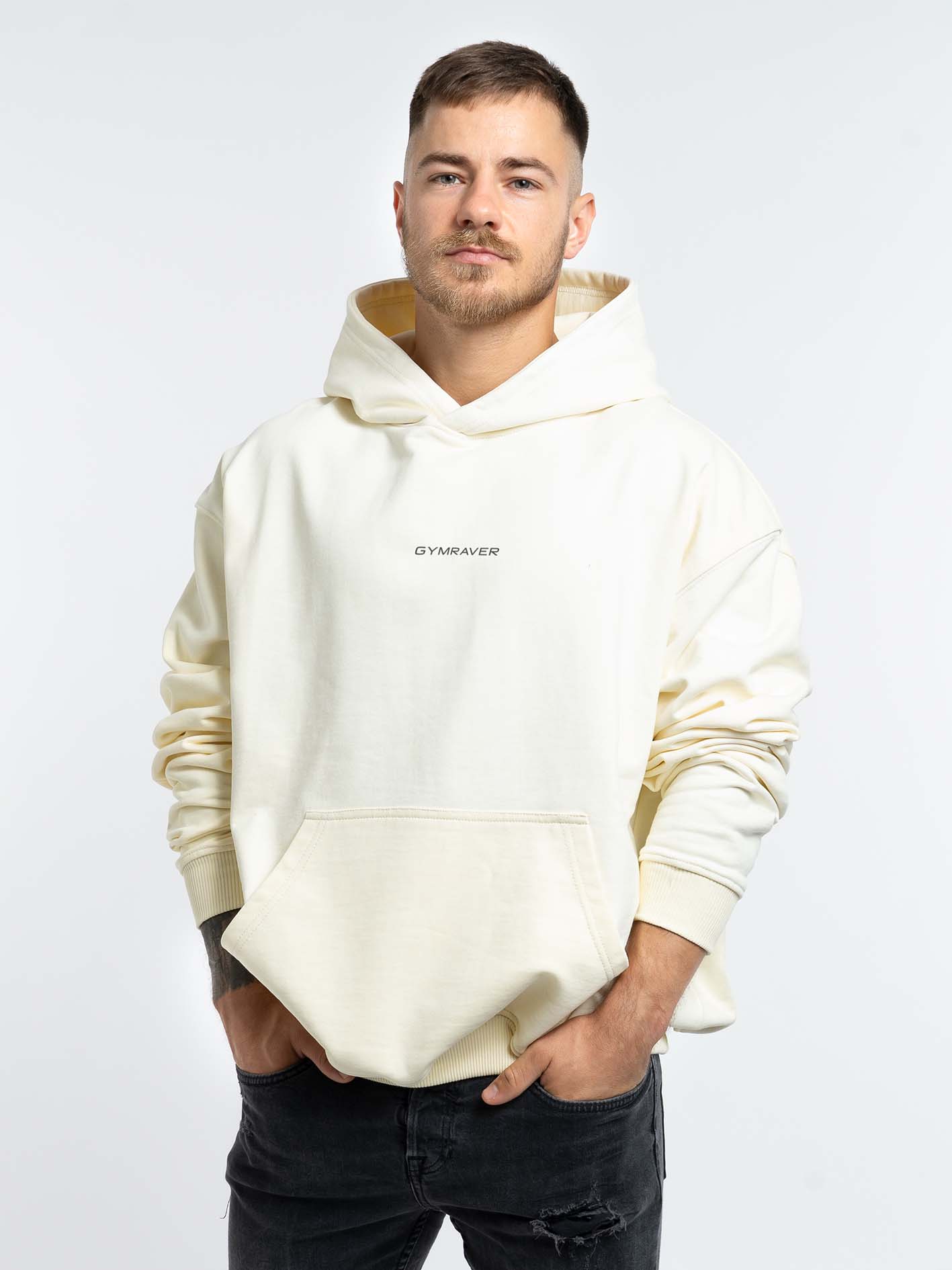 GYMRAVER Oversized Hoodie | vanilla ice-cream