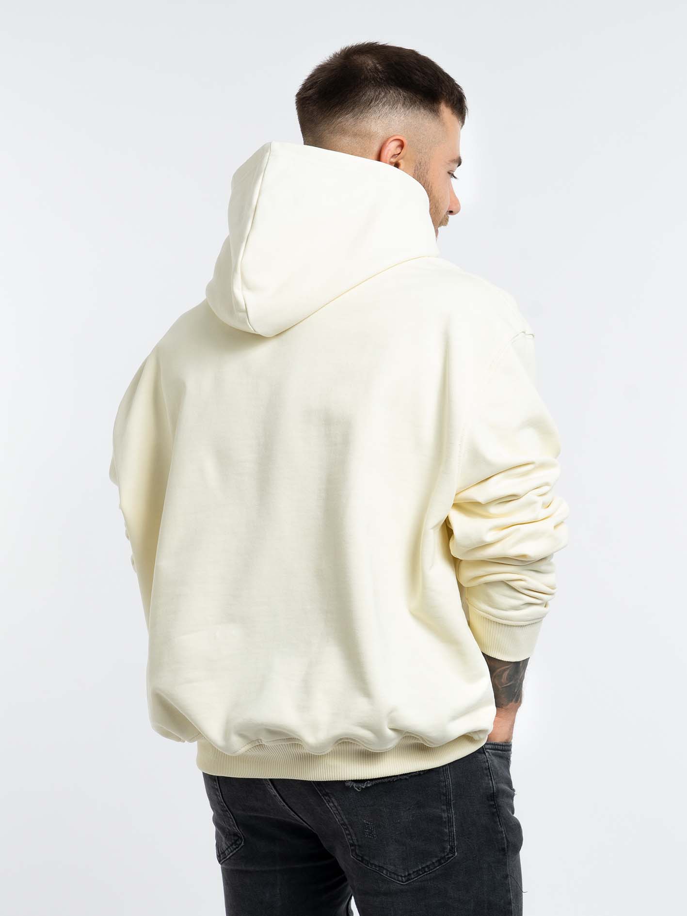 GYMRAVER Oversized Hoodie | vanilla ice-cream
