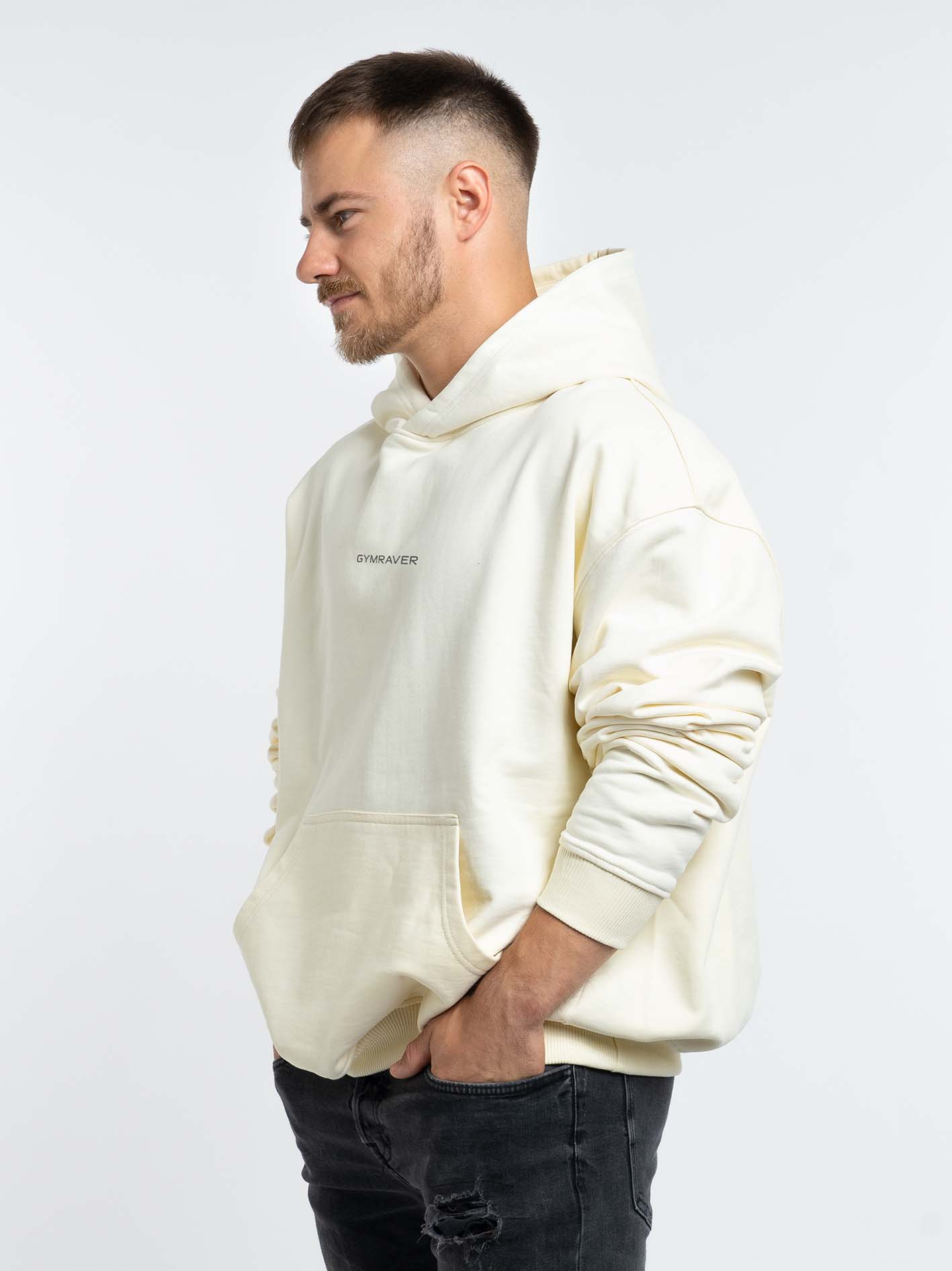 GYMRAVER Oversized Hoodie | vanilla ice-cream