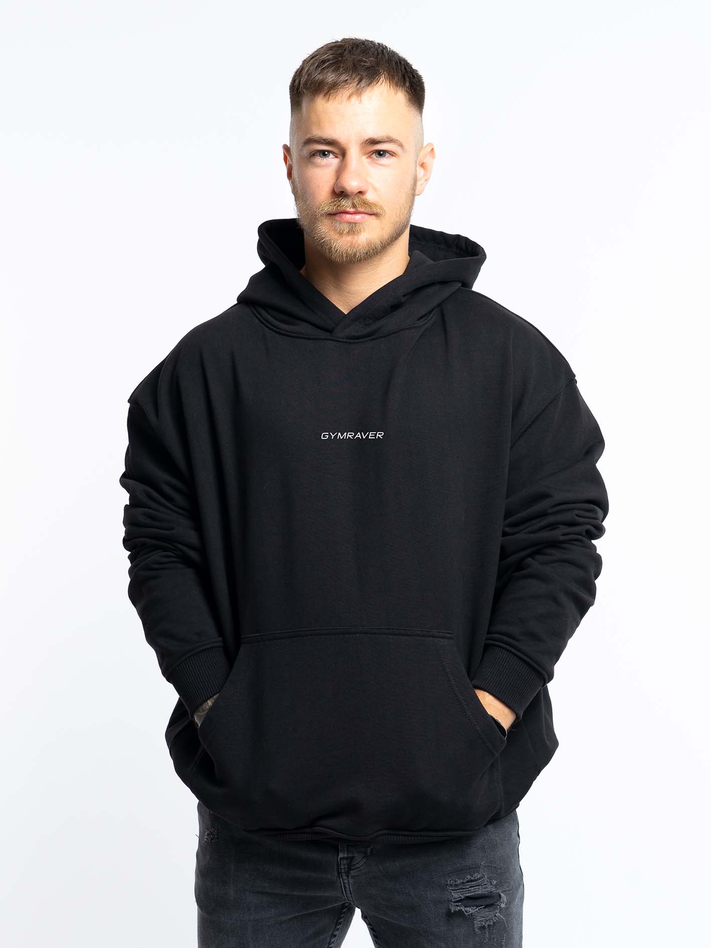 GYMRAVER Oversized Hoodie | black
