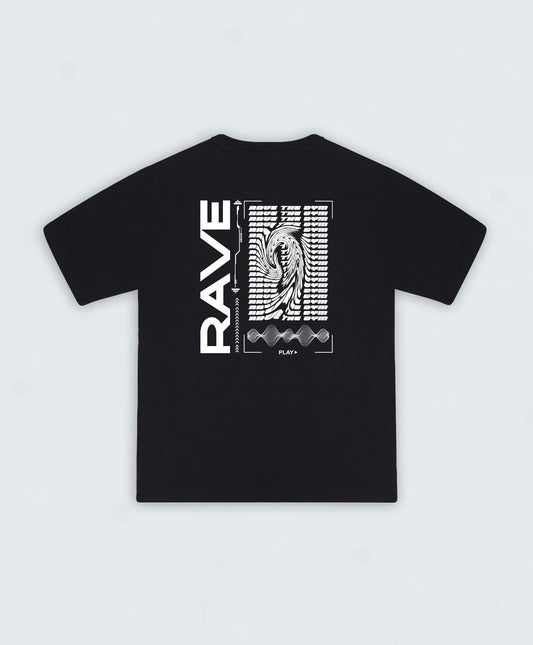 RAVE Oversized T-Shirt 4.0  ▽ unisex △ | black