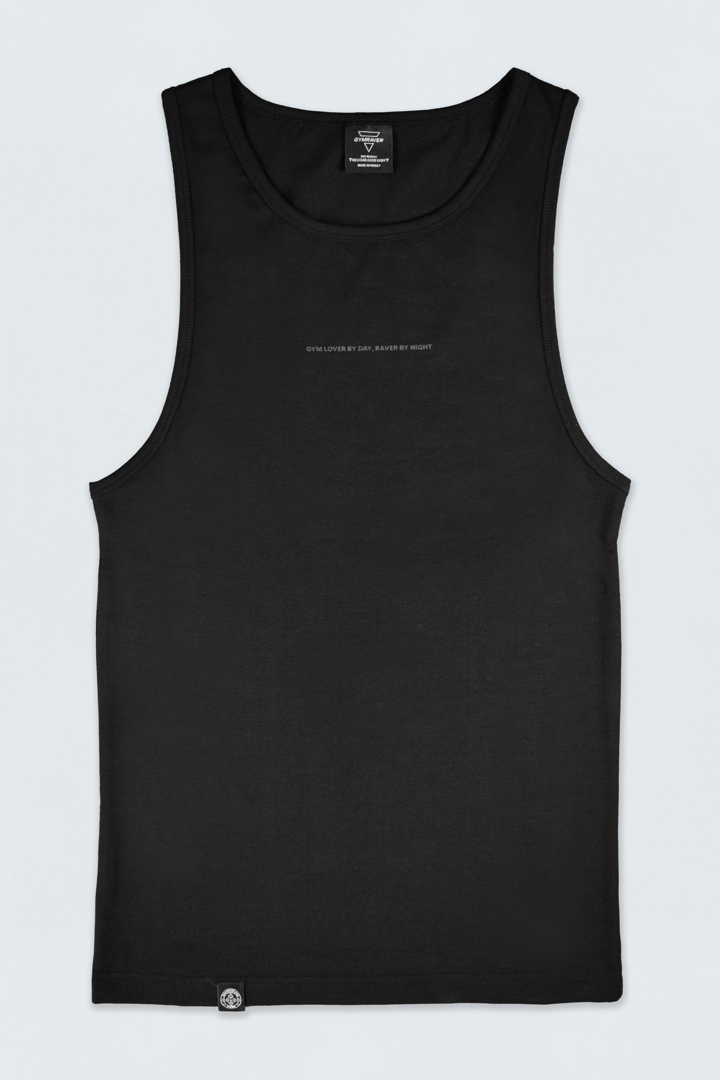 GYM & RAVE TANKTOP [DARK STMNT Techno Club Edition] frosted black