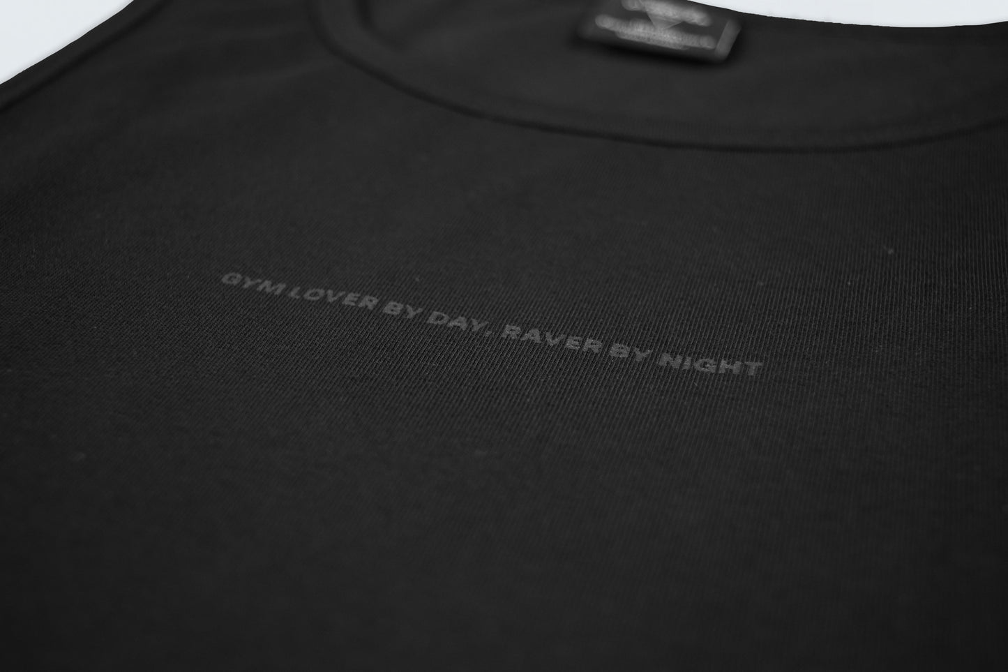 GYM & RAVE TANKTOP [DARK STMNT Techno Club Edition] frosted black