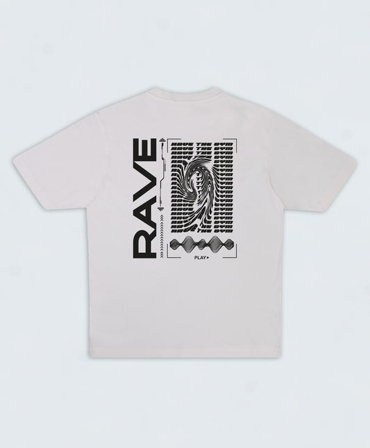 RAVE Oversized T-Shirt 4.1  ▽ unisex △ | white mist