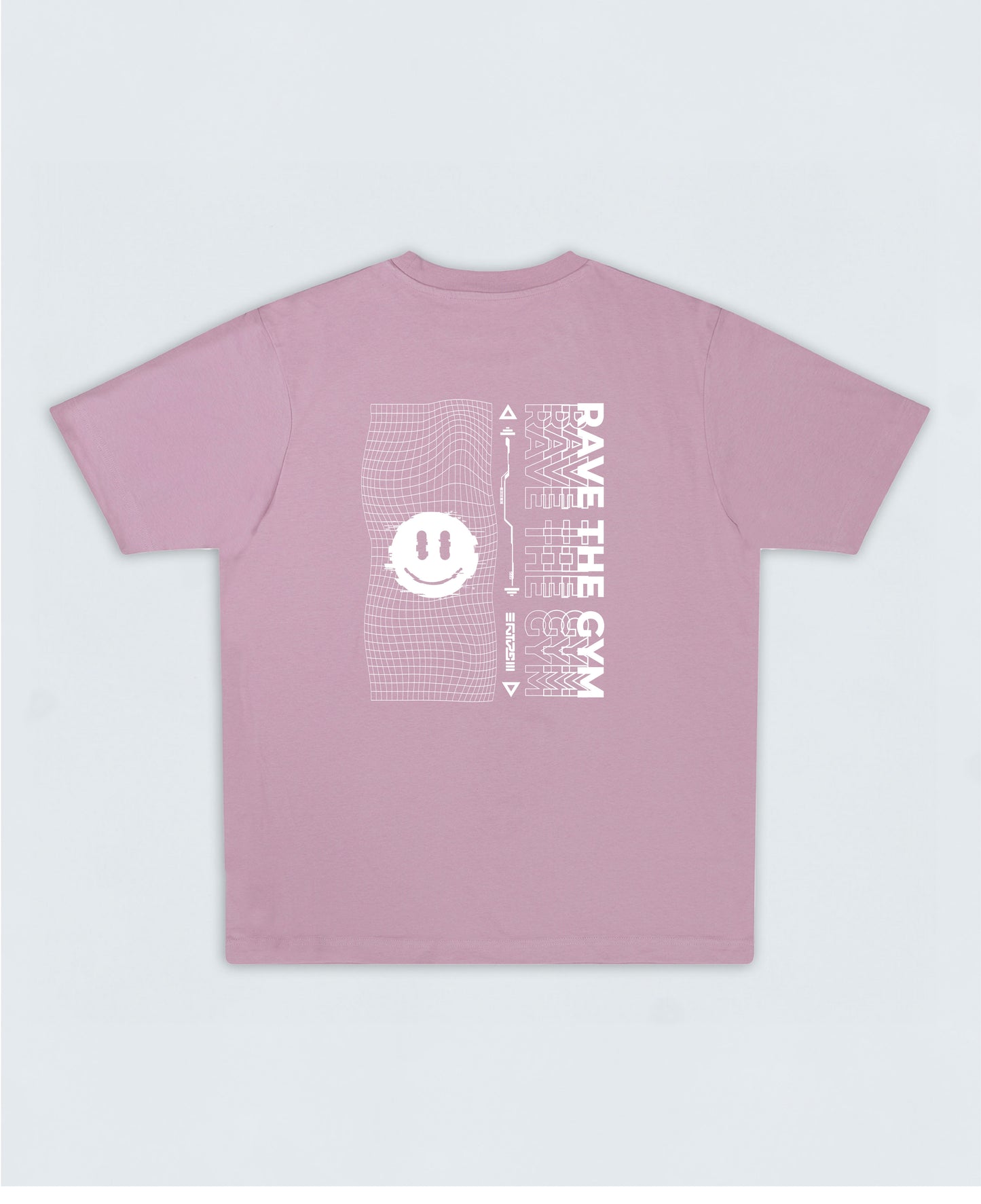 SMILE Oversized T-Shirt 4.1  ▽ unisex △ white | purple rose