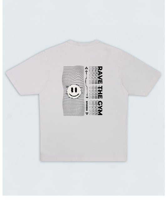 SMILE Oversized T-Shirt 4.1  ▽ unisex △ | white mist