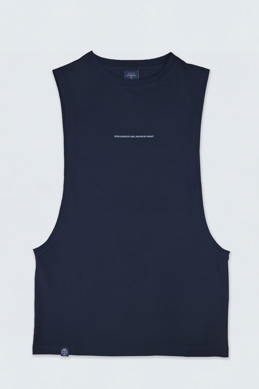 DEEP CUT OFF TANKTOP [ STMNT Edition ] | frosted black